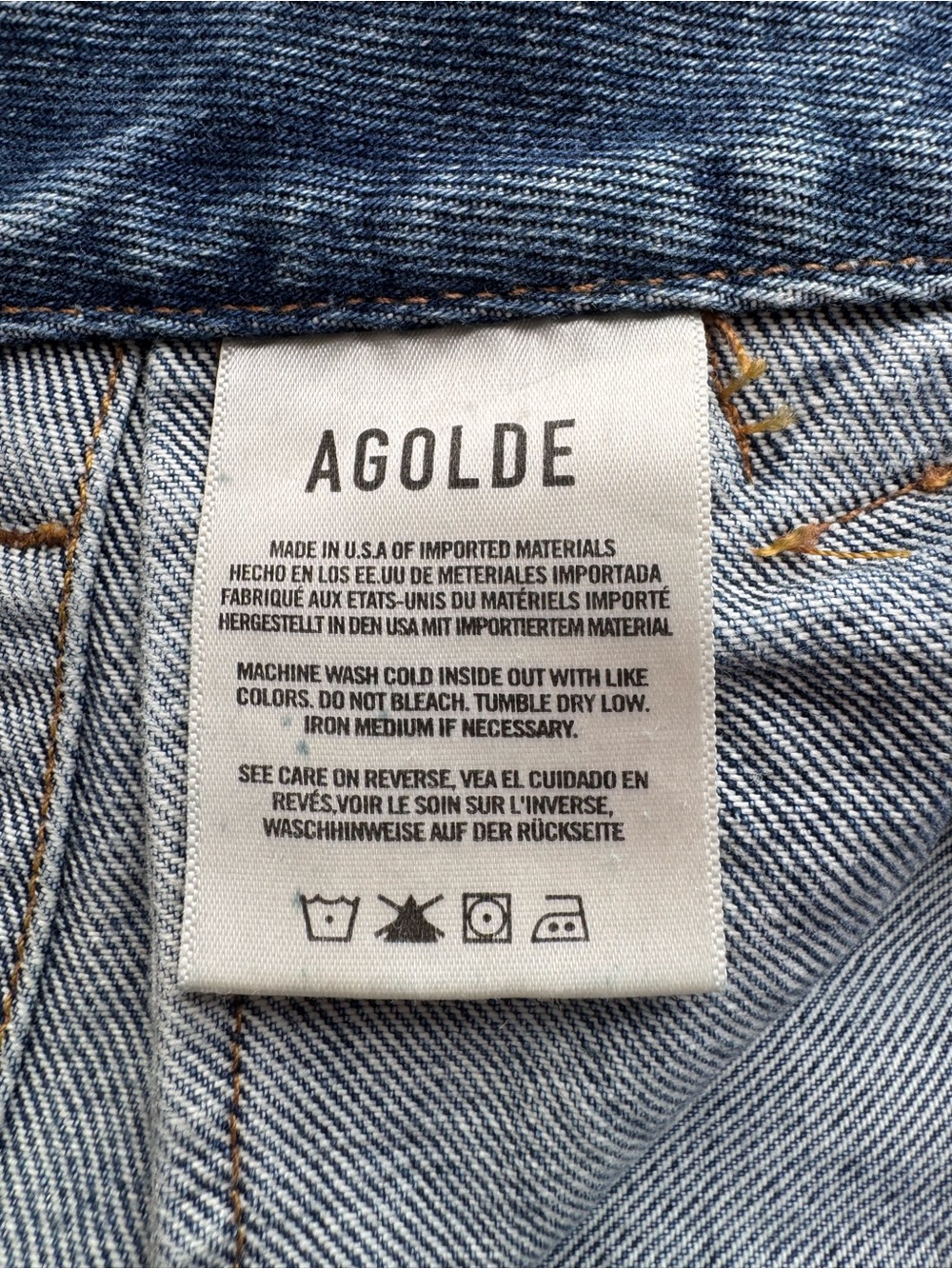 AGOLDE Balloon Baggy Darted Curved Taper Jeans Ankle High Rise Blue Size 23 - Picture 8 of 10